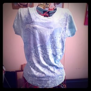 2 Harley Davidson items. Vest and shirt